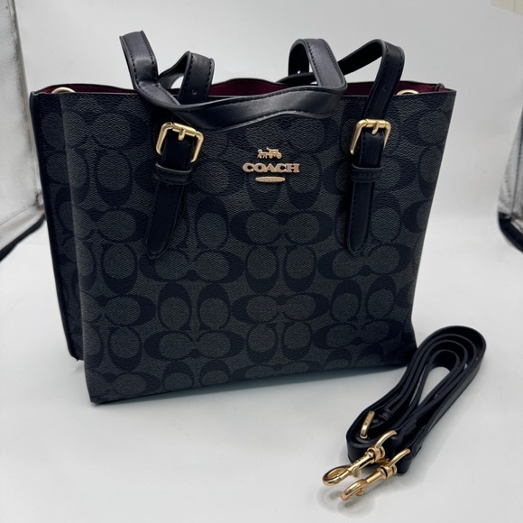 Coach Handbags - Coach Black and Gold Signature Tote